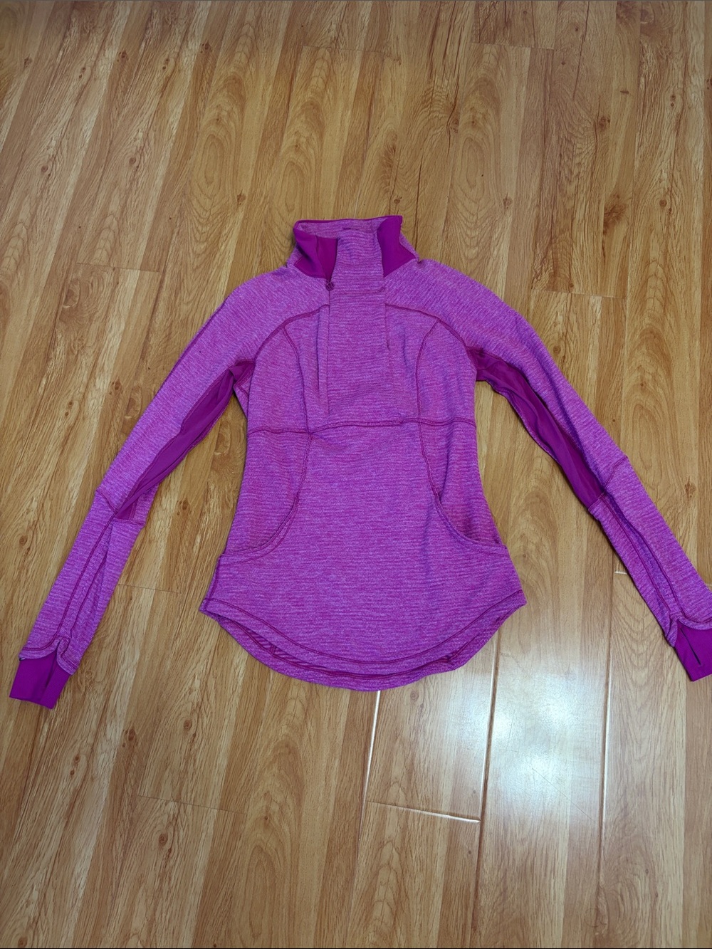 lululemon athletica Heathered Magenta Half-Zip Pullover size 6